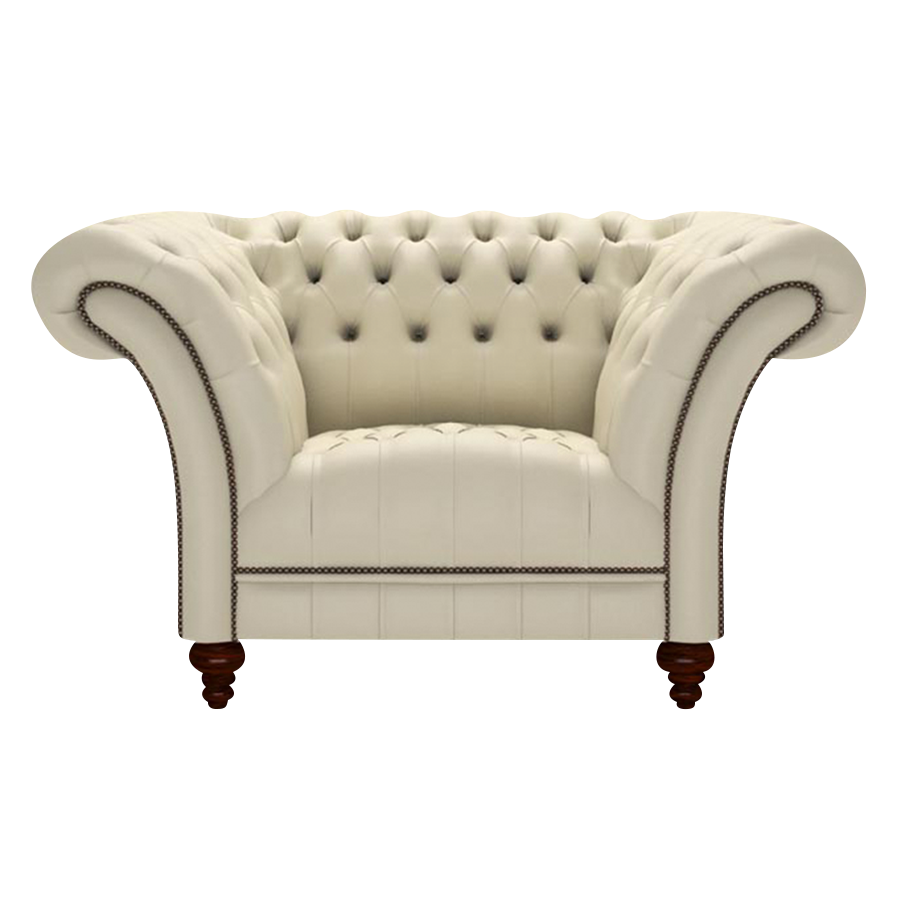 Montgomery Chesterfield Fåtölj Birch Ivory
