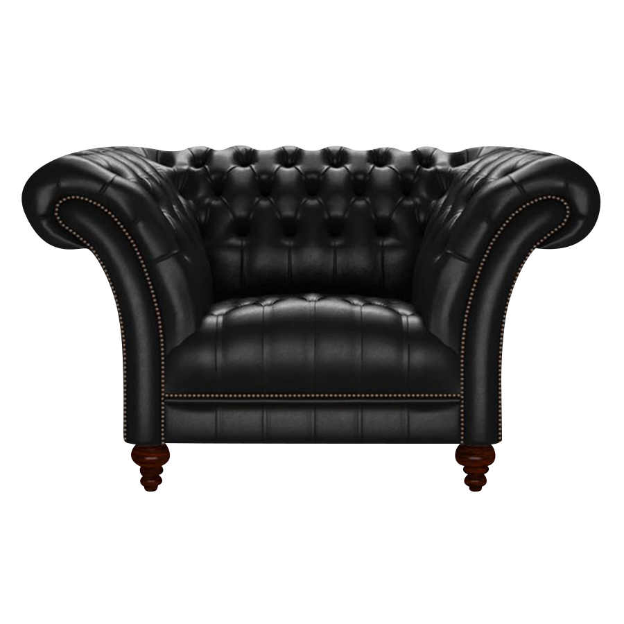 Montgomery Chesterfield Fåtölj Old English Black