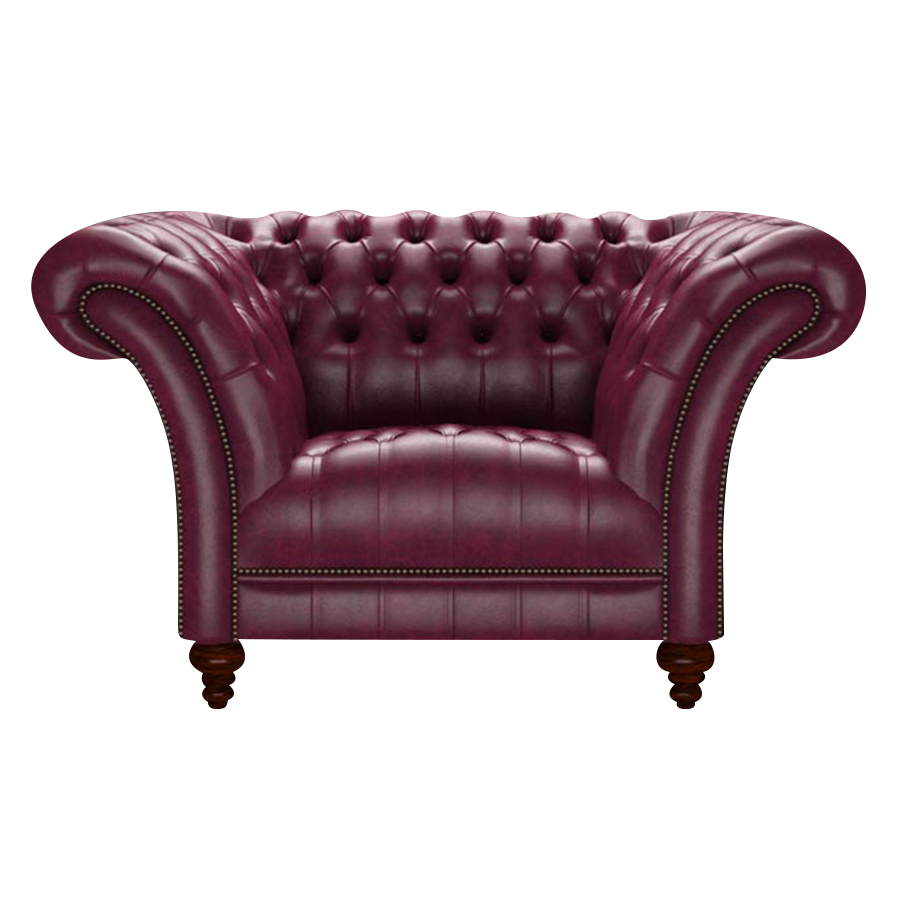 Montgomery Chesterfield Fåtölj Old English Burgundy