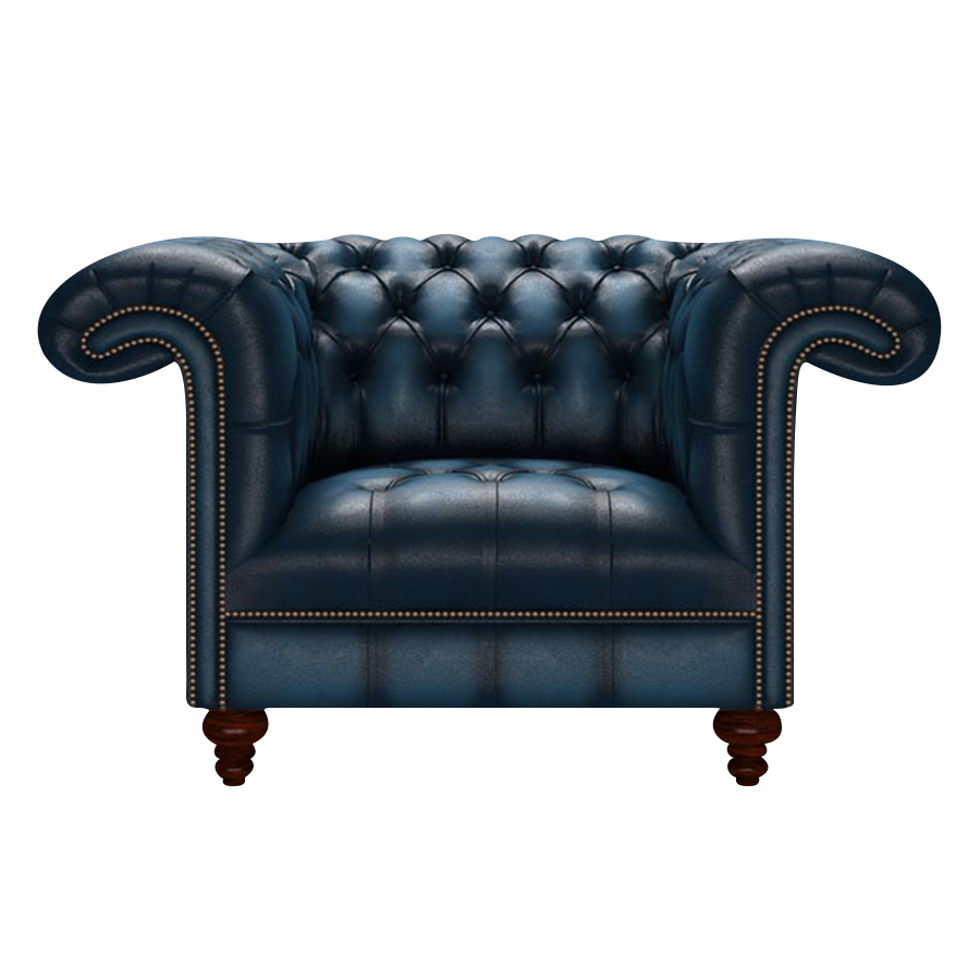 Nelson Chesterfield Fåtölj Antique Blue