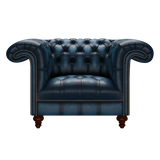 Nelson Chesterfield Fåtölj Antique Blue