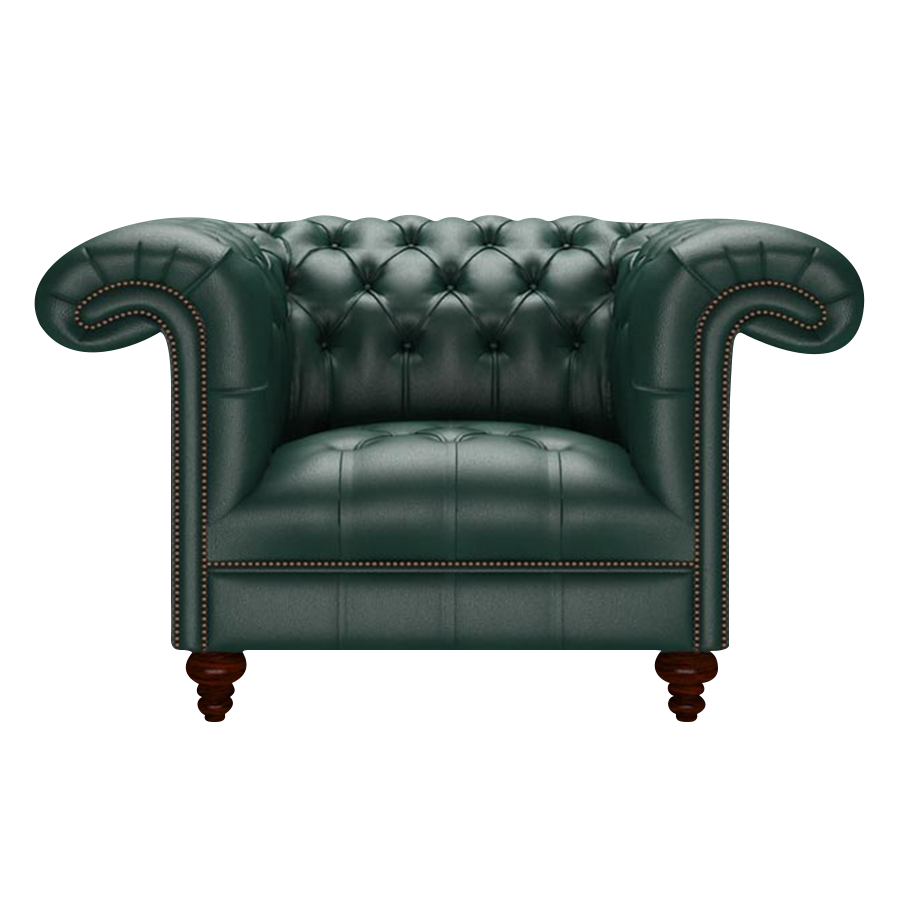 Nelson Chesterfield Fåtölj Birch Forest Green