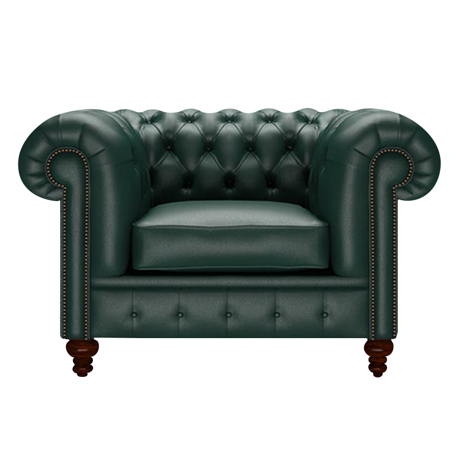 Raleigh Chesterfield Fåtölj Birch Forest Green