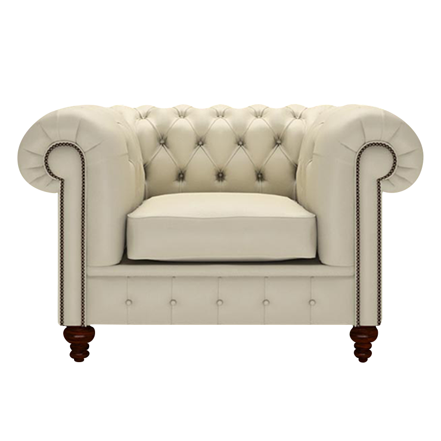 Raleigh Chesterfield Fåtölj Birch Ivory