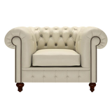Raleigh Chesterfield Fåtölj Birch Ivory