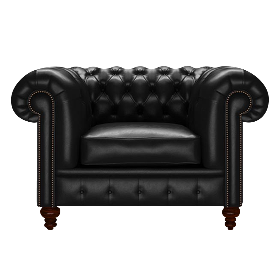 Raleigh Chesterfield Fåtölj Old English Black
