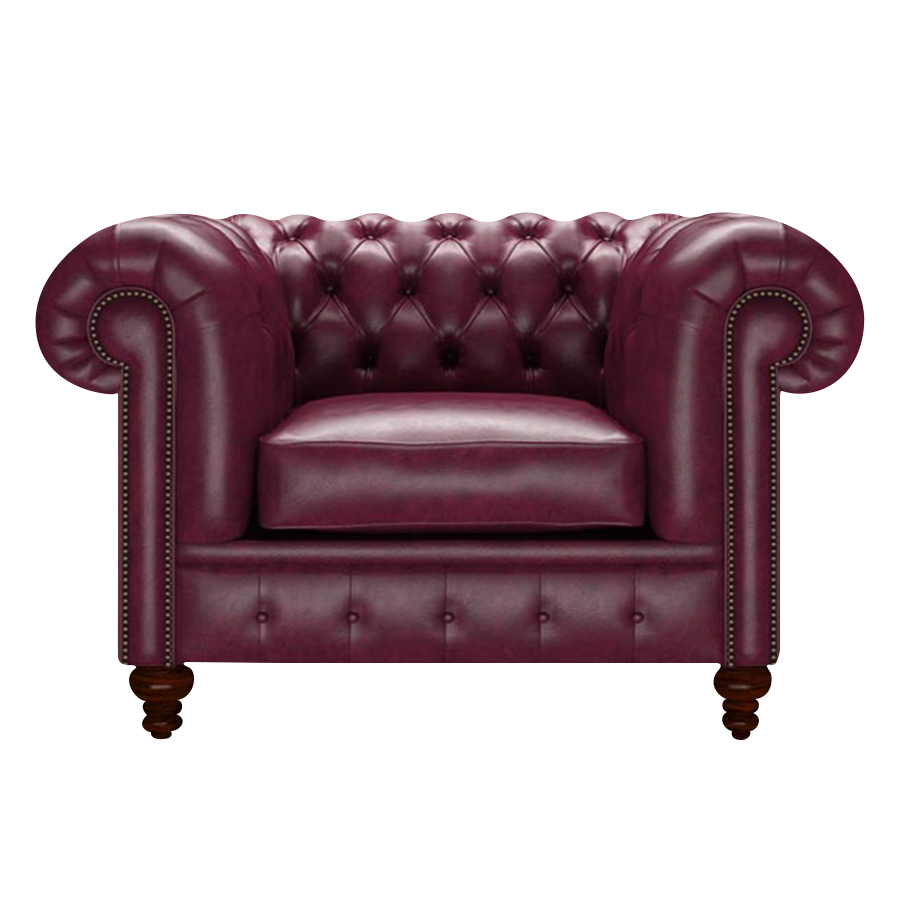 Raleigh Chesterfield Fåtölj Old English Burgundy