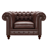 Raleigh Chesterfield Fåtölj Old English Dark Brown