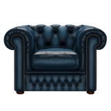 Shackleton Chesterfield Fåtölj Antique Blue