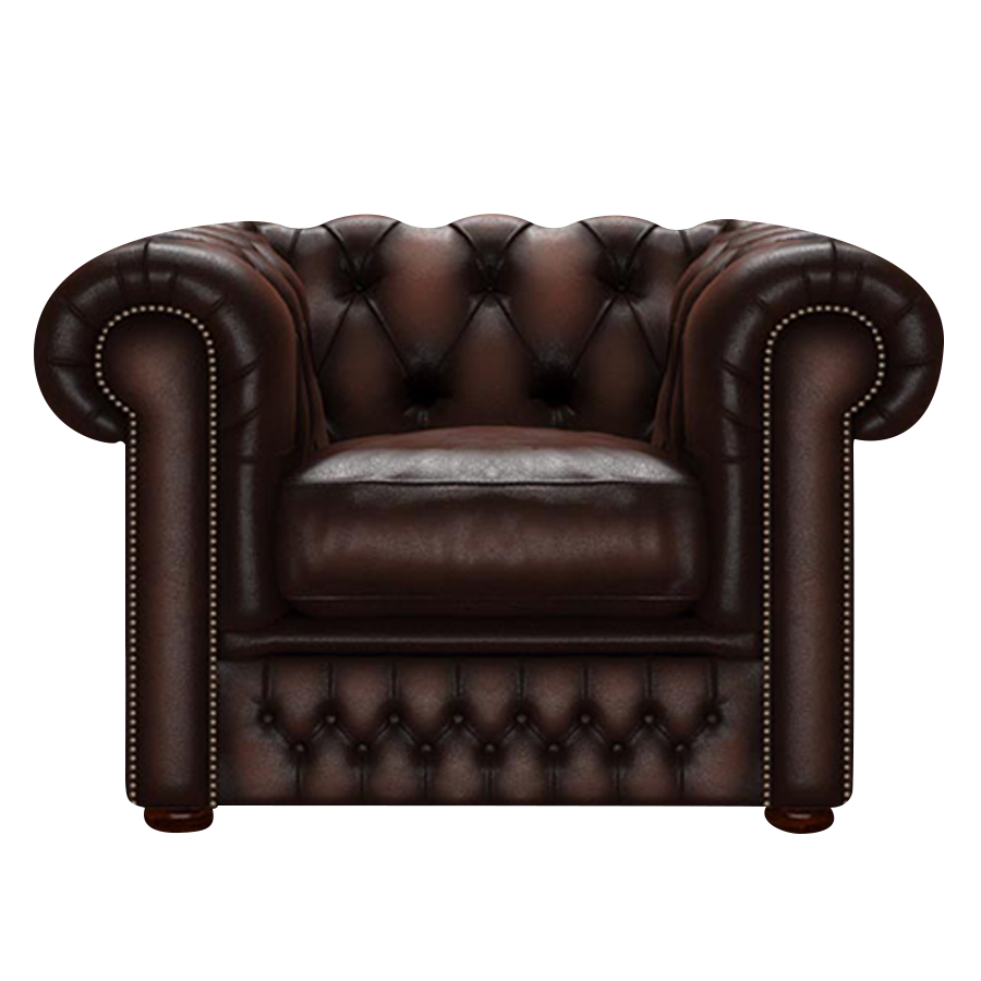 Ladda upp bild till gallerivisning, Shackleton Chesterfield Fåtölj Antique Brown

