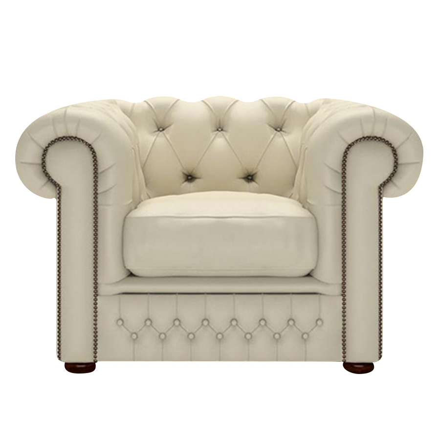 Shackleton Chesterfield Fåtölj Birch Ivory