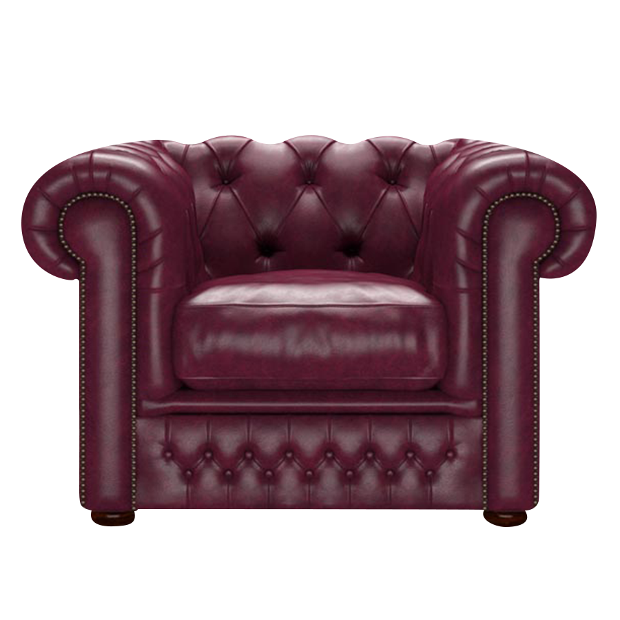Shackleton Chesterfield Fåtölj Old English Burgundy