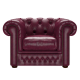 Shackleton Chesterfield Fåtölj Old English Burgundy