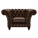 Wordsworth Chesterfield Fåtölj Antique Autumn Tan