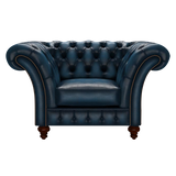 Wordsworth Chesterfield Fåtölj Antique Blue