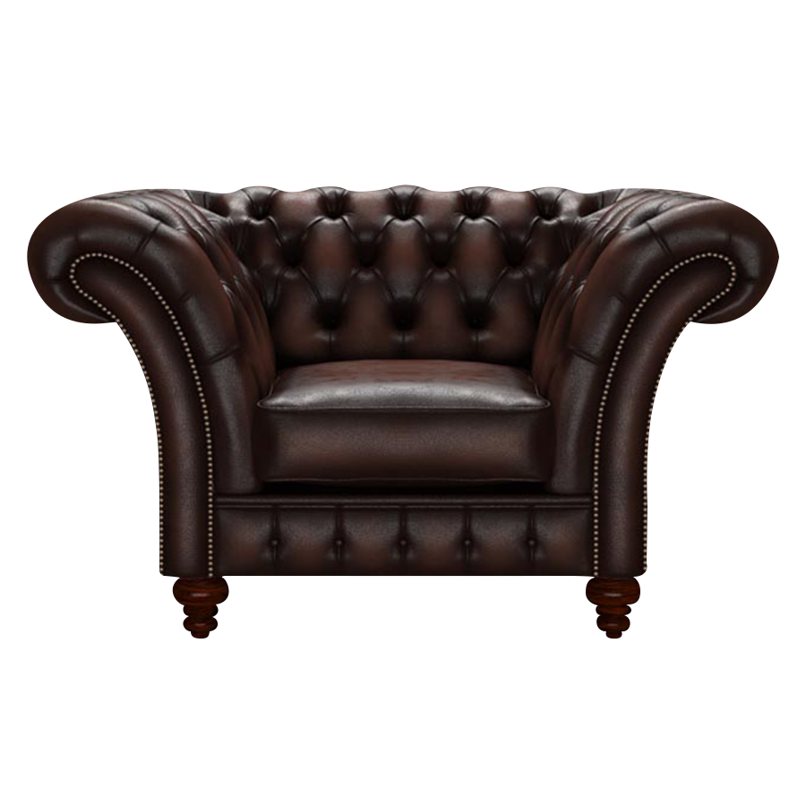 Wordsworth Chesterfield Fåtölj Antique Brown