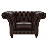 Wordsworth Chesterfield Fåtölj Antique Brown