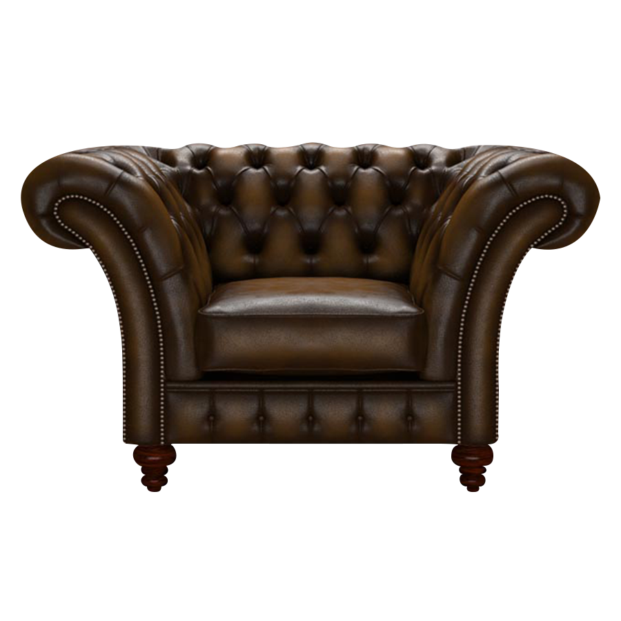 Load image into Gallery viewer, Wordsworth Chesterfield Fåtölj Antique Gold
