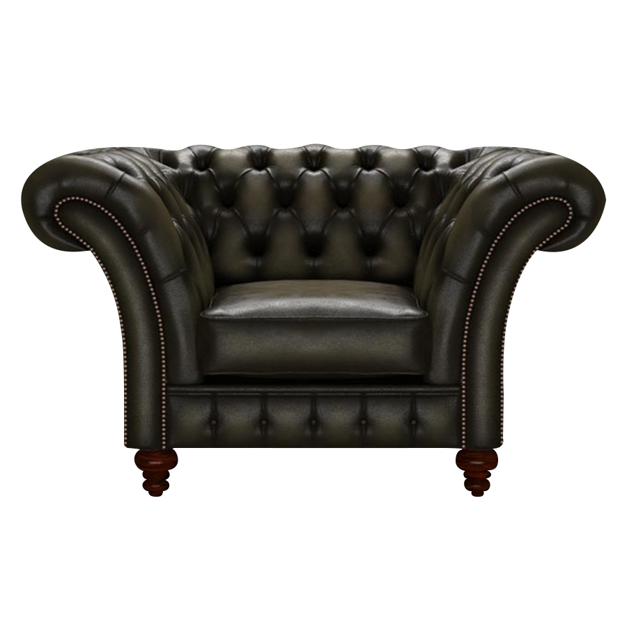 Wordsworth Chesterfield Fåtölj Antique Olive