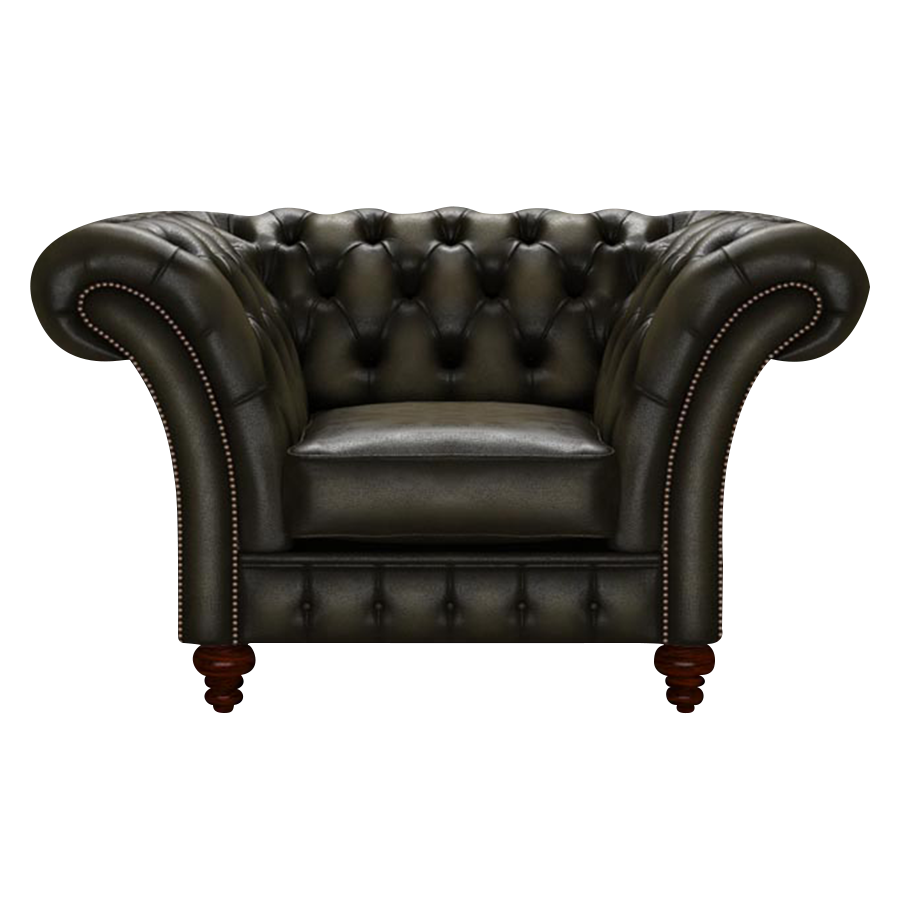 Load image into Gallery viewer, Wordsworth Chesterfield Fåtölj Antique Olive
