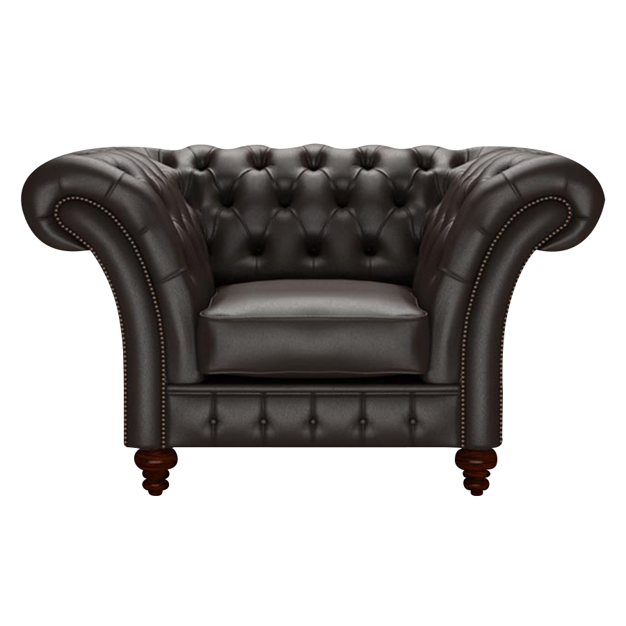 Wordsworth Chesterfield Fåtölj Birch Brown