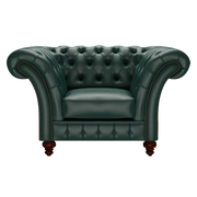 Wordsworth Chesterfield Fåtölj Birch Forest Green