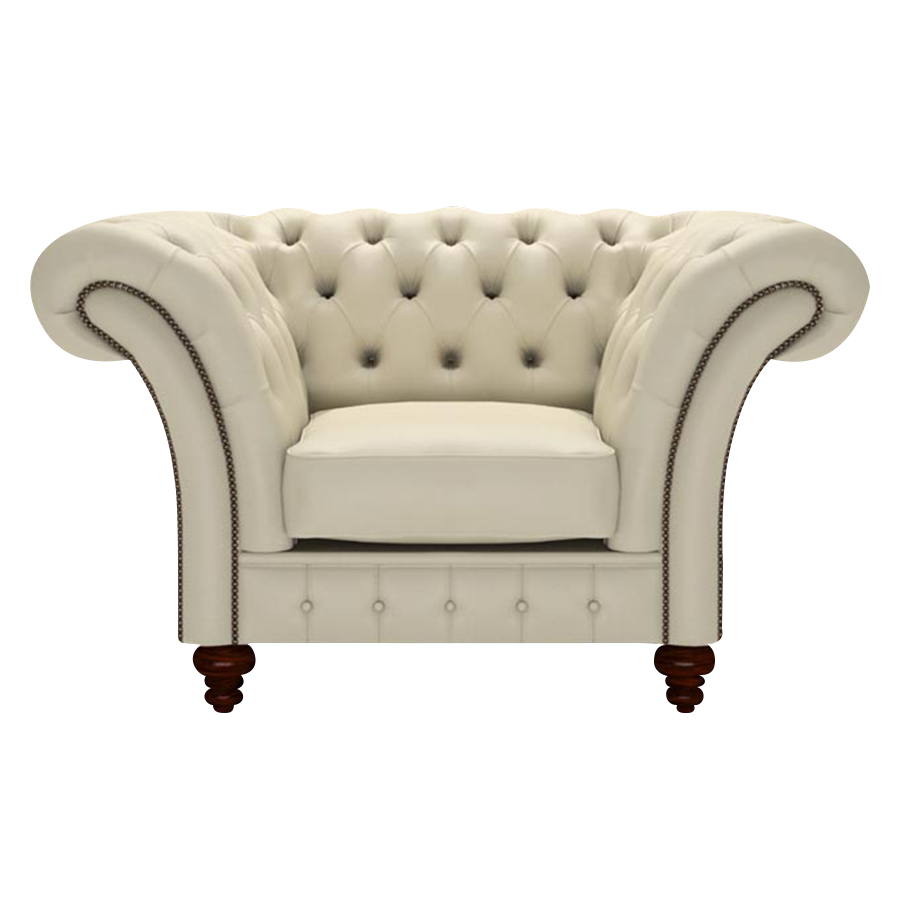 Wordsworth Chesterfield Fåtölj Birch Ivory