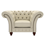Wordsworth Chesterfield Fåtölj Birch Ivory
