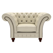 Wordsworth Chesterfield Fåtölj Birch Ivory
