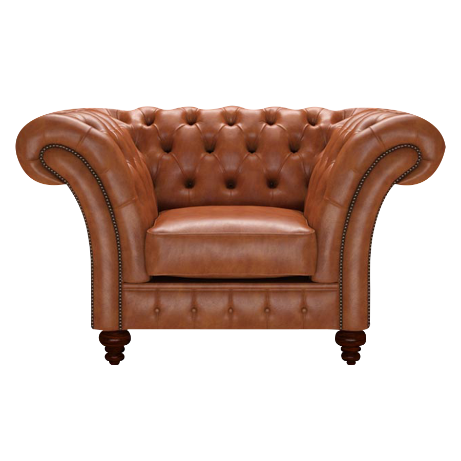 Wordsworth Chesterfield Fåtölj Old English Bruciato