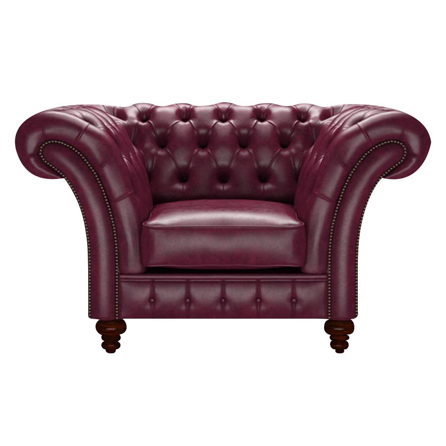 Wordsworth Chesterfield Fåtölj Old English Burgundy