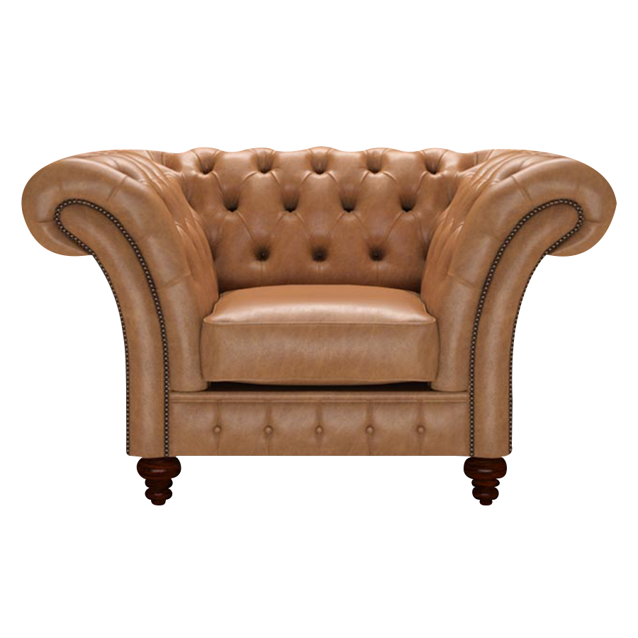 Load image into Gallery viewer, Wordsworth Chesterfield Fåtölj Old English Tan
