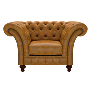 Wordsworth Chesterfield Fåtölj Tudor Mustard