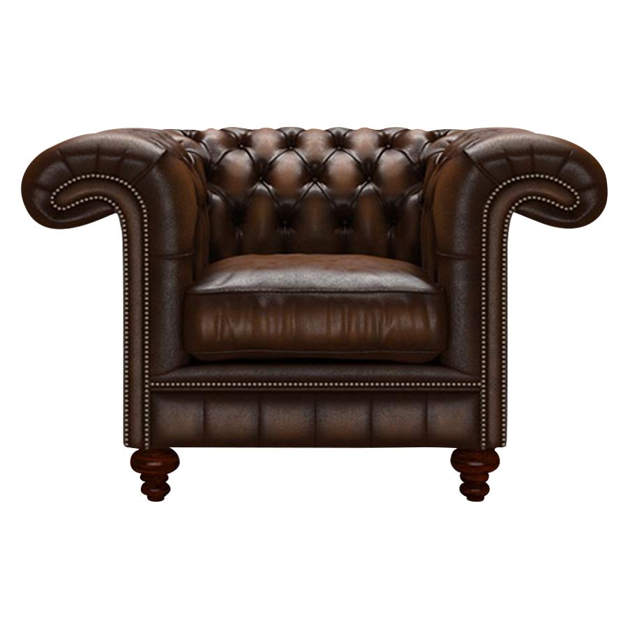 Allingham Chesterfield Fåtölj Antique Autumn Tan