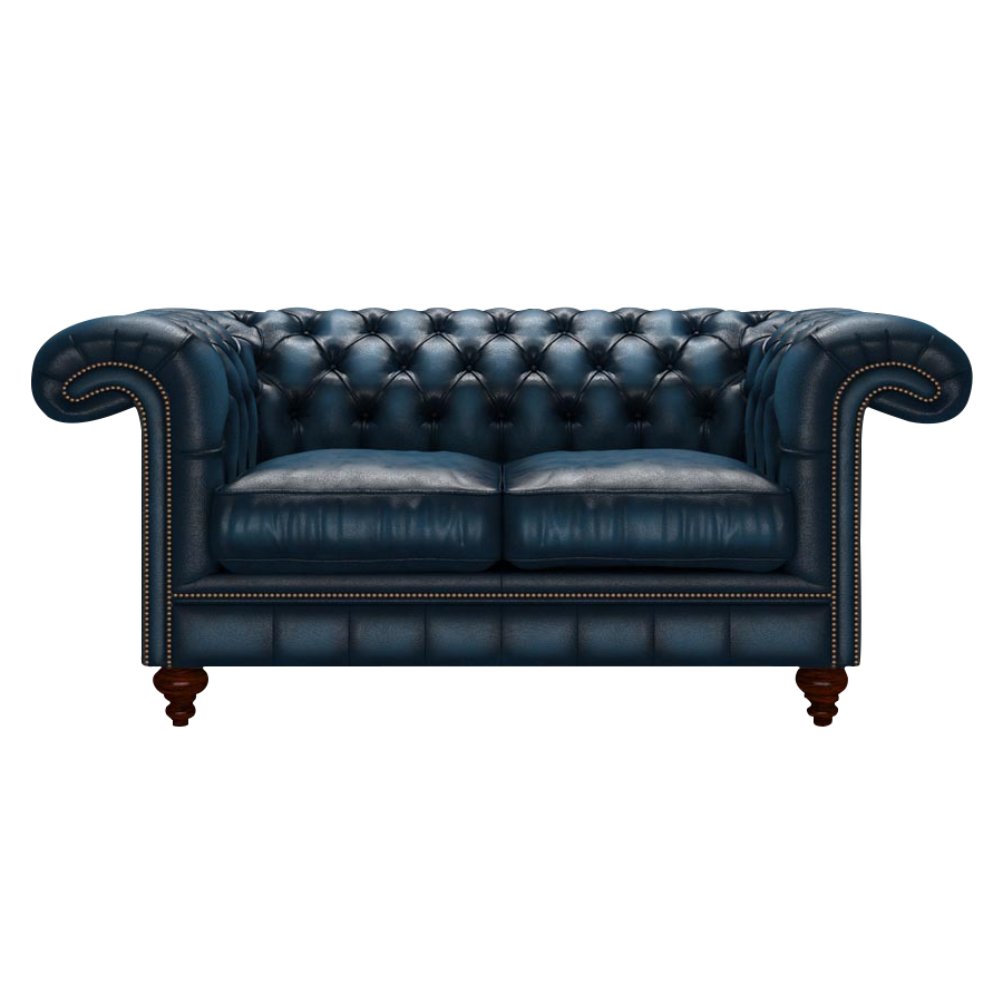 Allingham 2 Sits Chesterfield Soffa Antique Blue