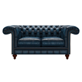 Allingham 2 Sits Chesterfield Soffa Antique Blue