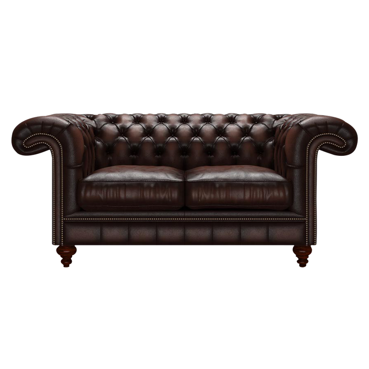 Allingham 2 Sits Chesterfield Soffa Antique Brown