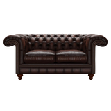 Allingham 2 Sits Chesterfield Soffa Antique Brown