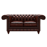 Allingham 2 Sits Chesterfield Soffa Antique Chestnut