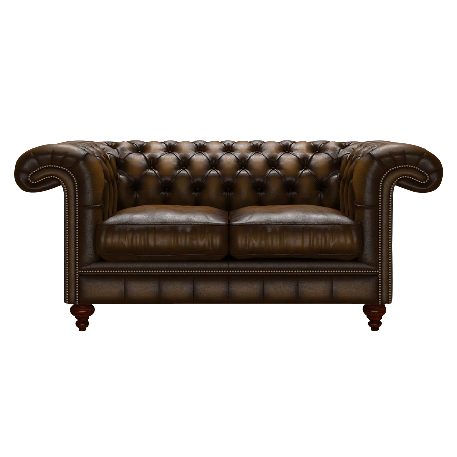 Allingham 2 Sits Chesterfield Soffa Antique Gold