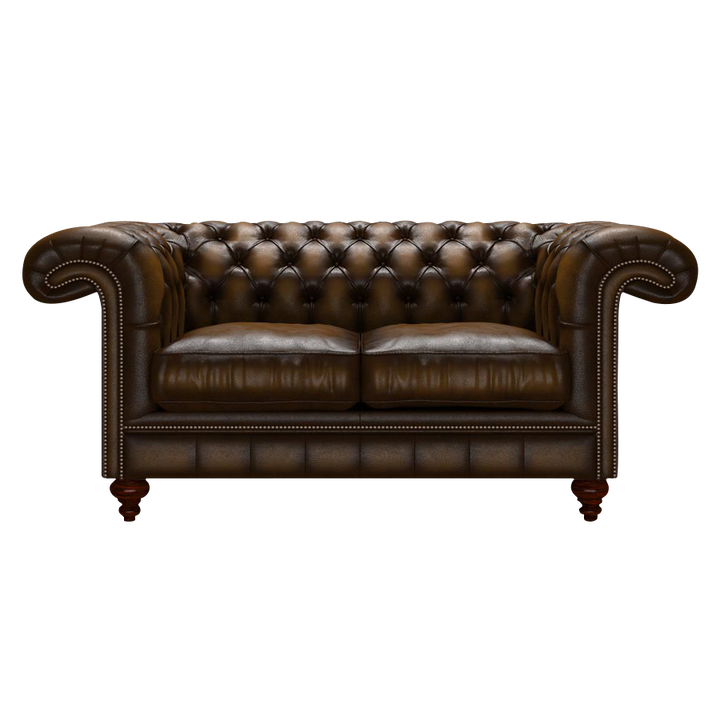 Allingham 2 Sits Chesterfield Soffa Antique Gold