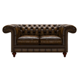 Allingham 2 Sits Chesterfield Soffa Antique Gold