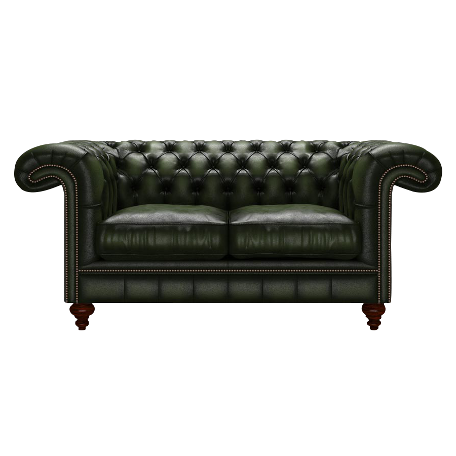 Allingham 2 Sits Chesterfield Soffa Antique Green