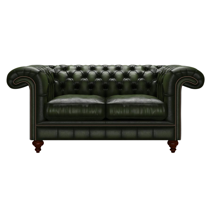 Allingham 2 Sits Chesterfield Soffa Antique Green