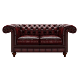 Allingham 2 Sits Chesterfield Soffa Antique Red