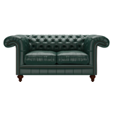 Allingham 2 Sits Chesterfield Soffa Birch Forest Green