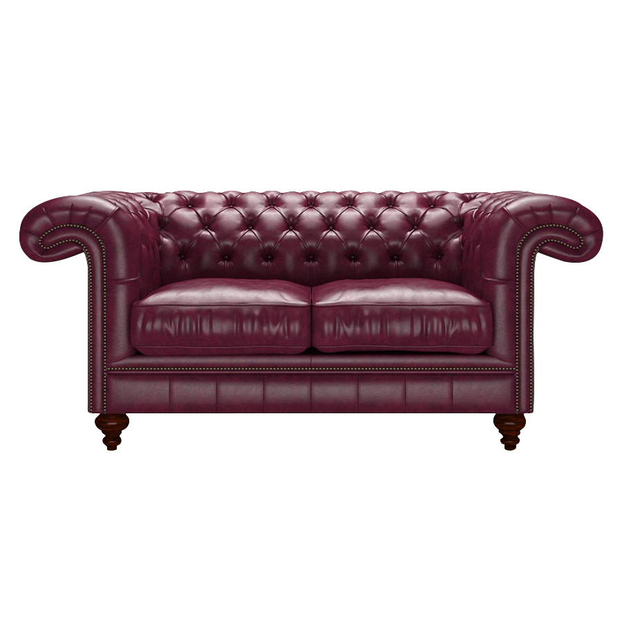 Allingham 2 Sits Chesterfield Soffa Old English Burgundy