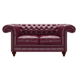 Allingham 2 Sits Chesterfield Soffa Old English Burgundy