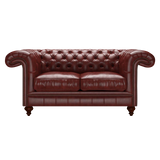 Allingham 2 Sits Chesterfield Soffa Old English Chestnut
