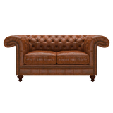 Allingham 2 Sits Chesterfield Soffa Tudor Chestnut